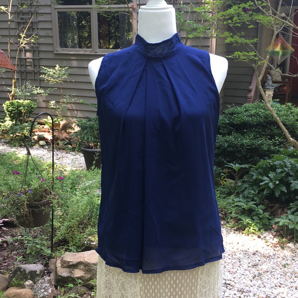 Dark blue sleeveless top Brand New!